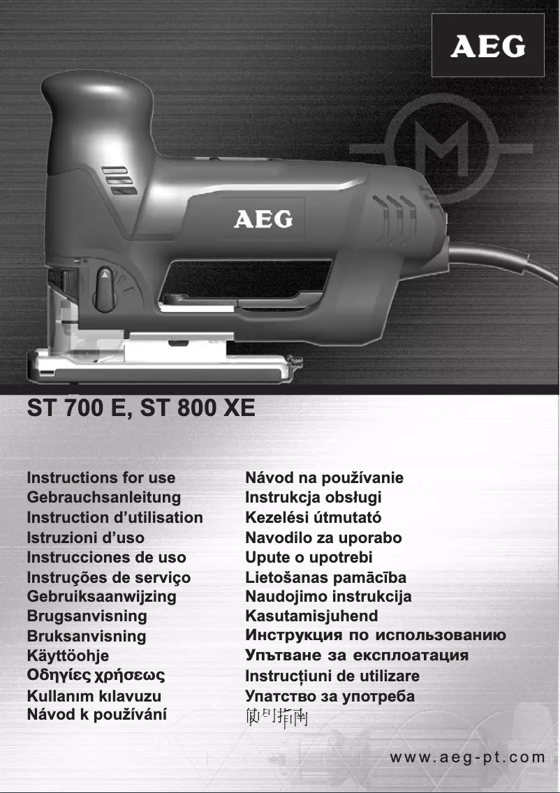 Page n°1 - Manuel utilisateur AEG Powertools ST 800 XE
