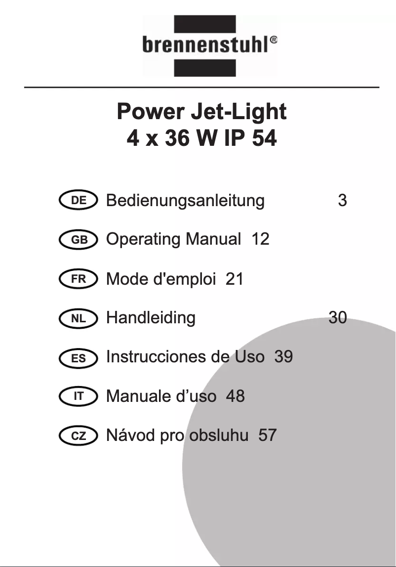 Page n°1 - Manuel utilisateur Brennenstuhl 1172660