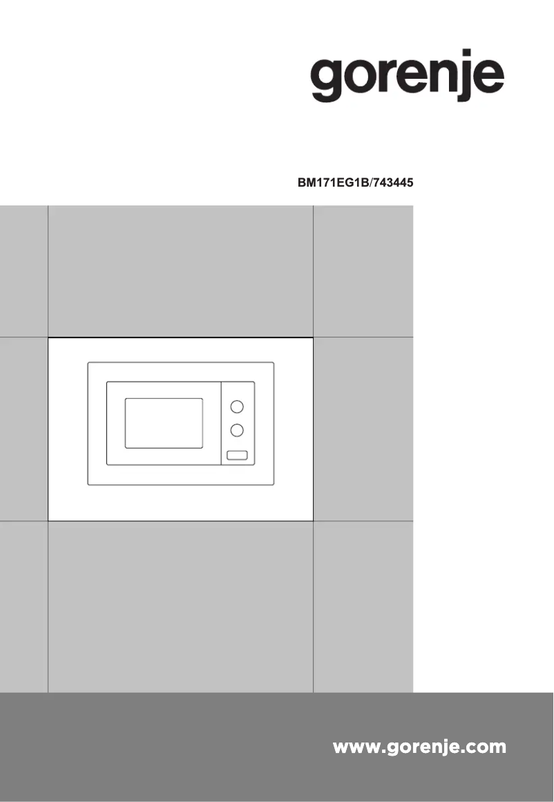 Page 1 de la notice Manuel utilisateur Gorenje BM171EG1B