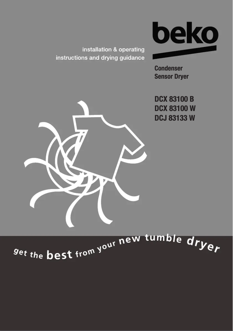 Page 1 de la notice Manuel utilisateur Beko DCX 83100