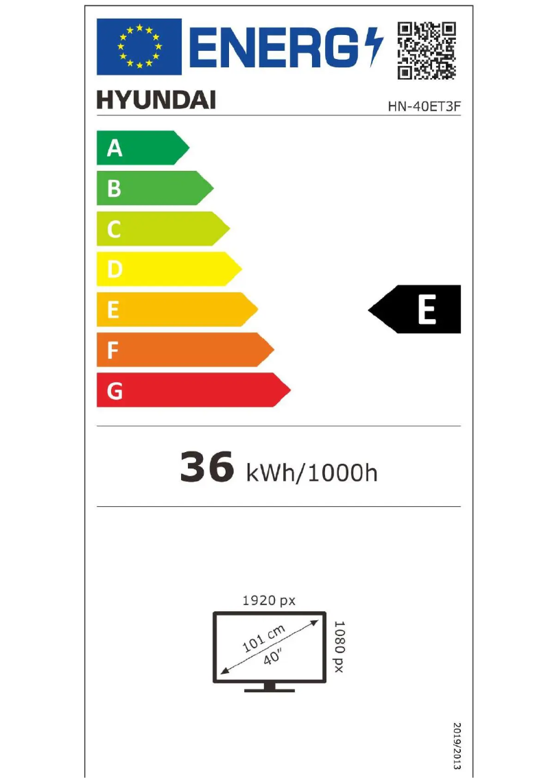 Page 1 de la notice Manuel utilisateur Hyundai HN-40ET3F