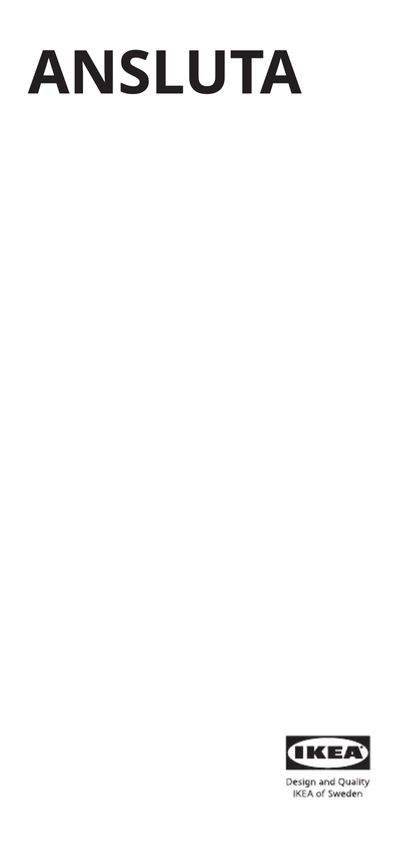 Image de la première page du manuel de l'appareil ANSLUTA 805.440.69