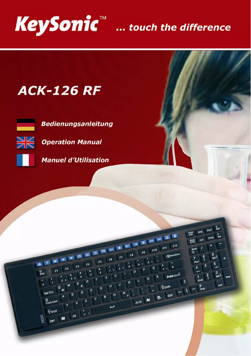 Page n°1 - Manuel utilisateur KeySonic ACK-126 RF