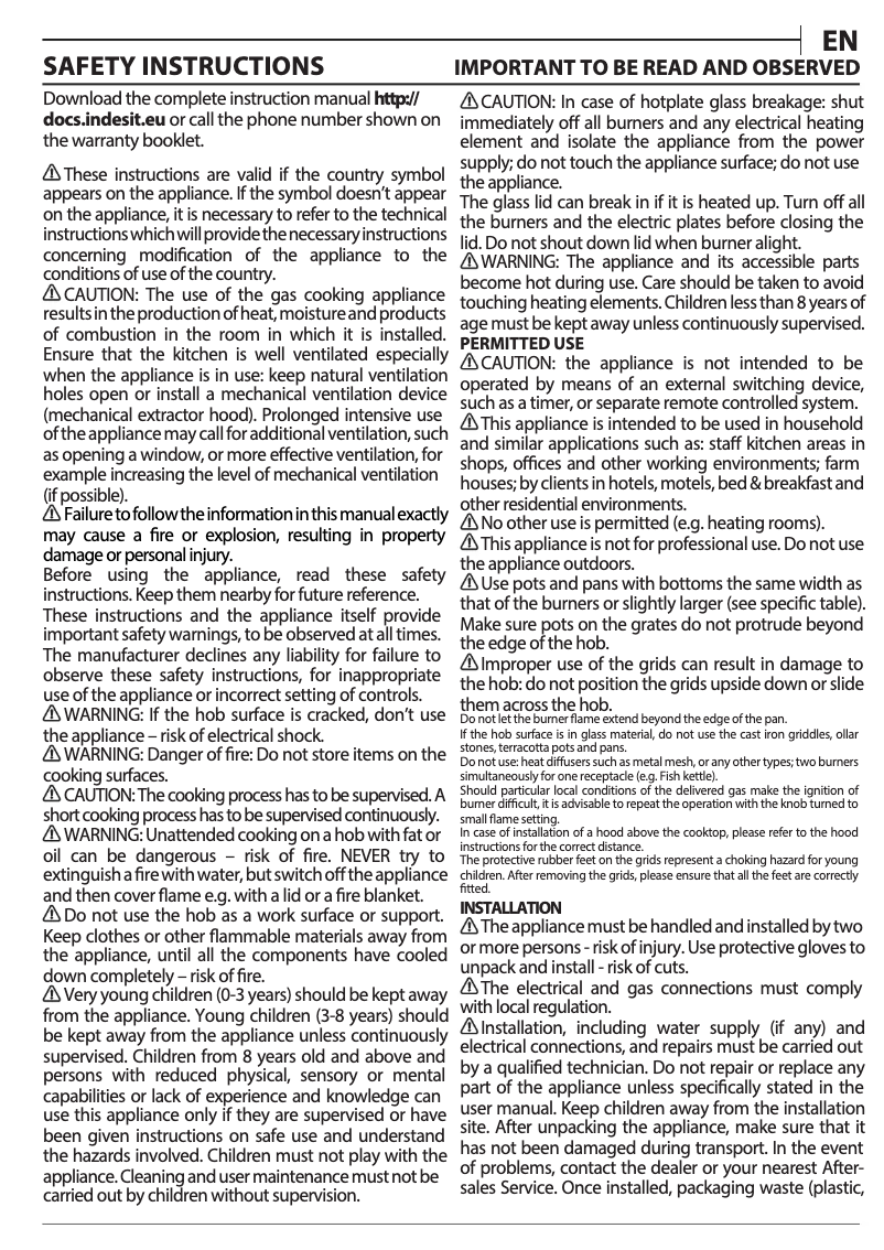 Image de la première page du manuel de l'appareil THA 642 IX/I