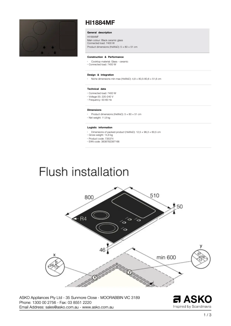 Image de la première page du manuel de l'appareil HI1884MF