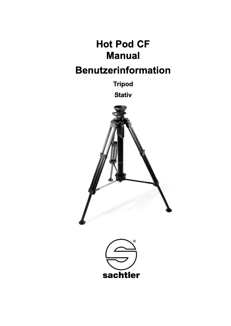 Page n°1 - Manuel utilisateur Sachtler Hot Pod CF 10