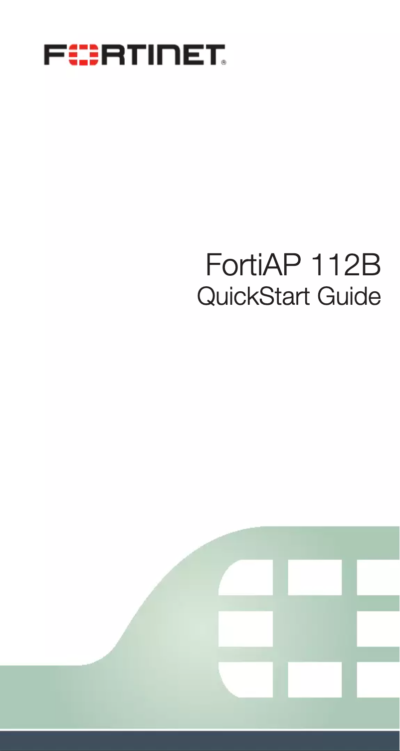 Page n°1 - Manuel utilisateur Fortinet FortiAP 112B