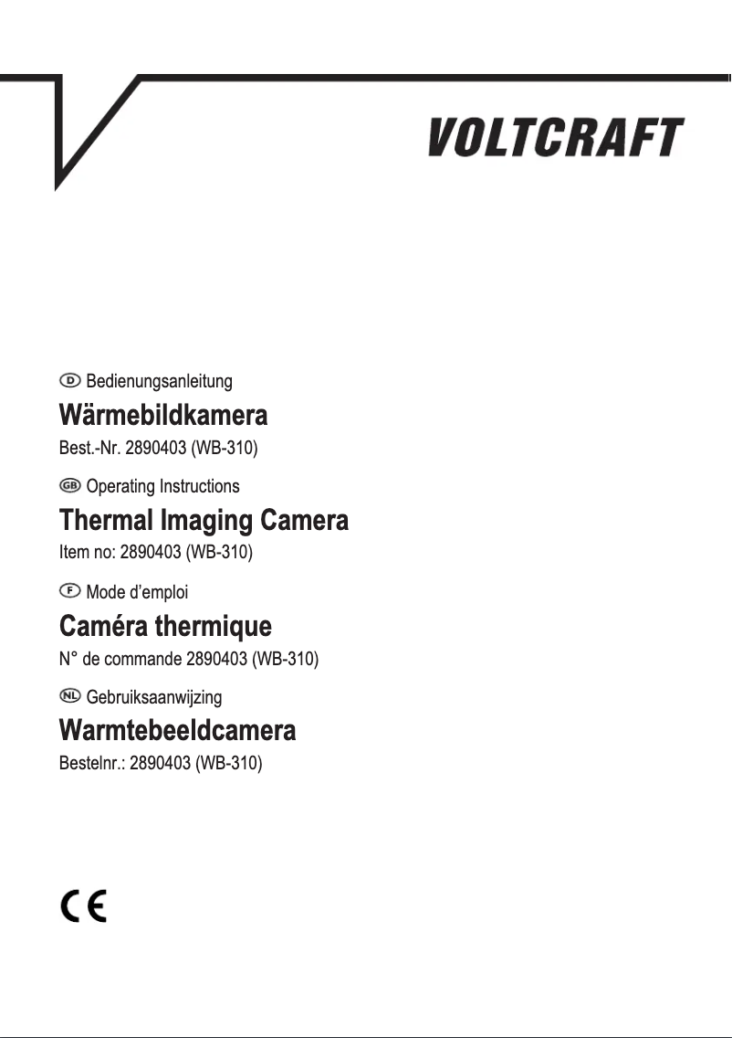 Image de la première page du manuel de l'appareil WB-310