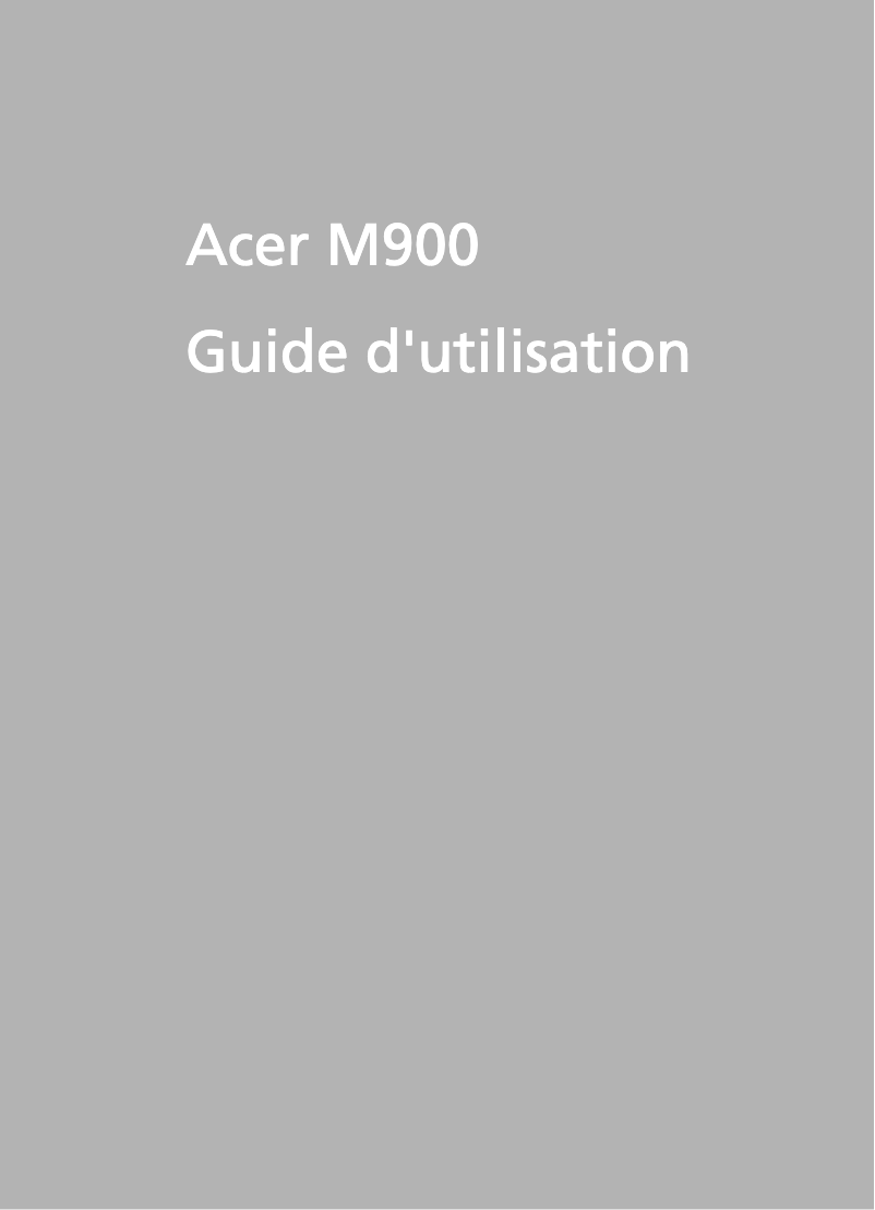 Image de la première page du manuel de l'appareil Tempo m900