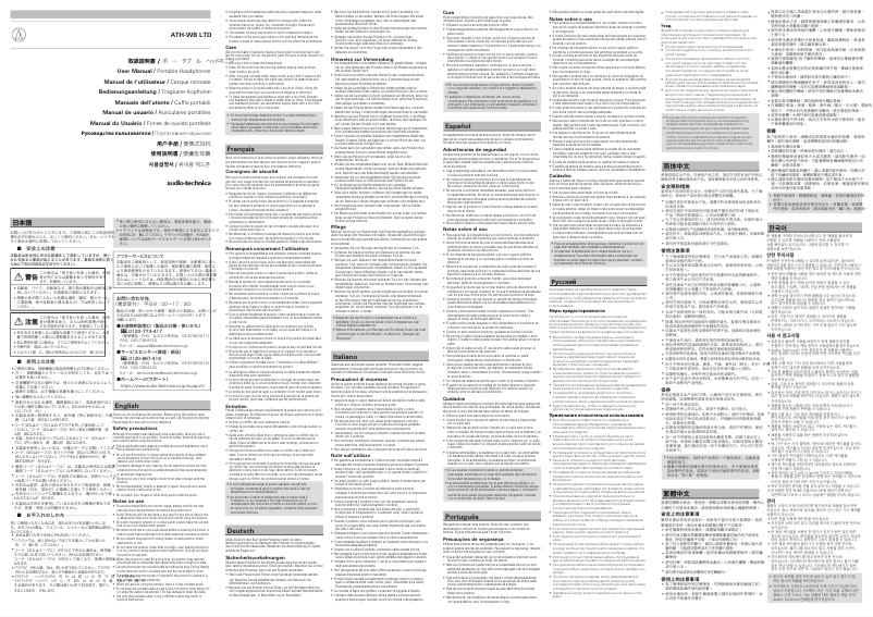 Image de la première page du manuel de l'appareil ATH-WB LTD