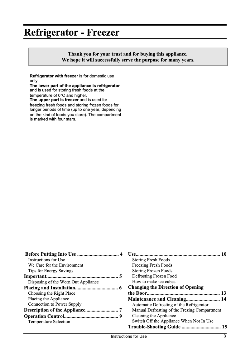 Page n°1 - Manuel utilisateur Gorenje RB4213W