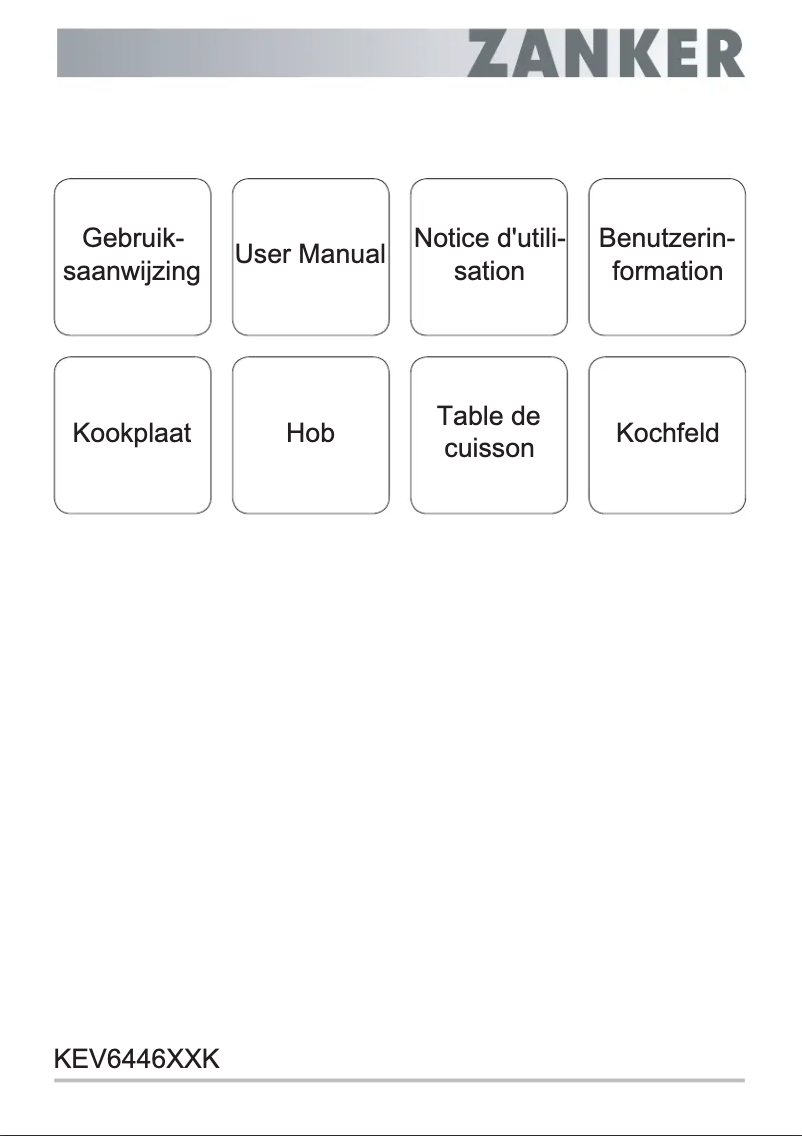 Page n°1 - Manuel utilisateur Zanker KEV6446XXK