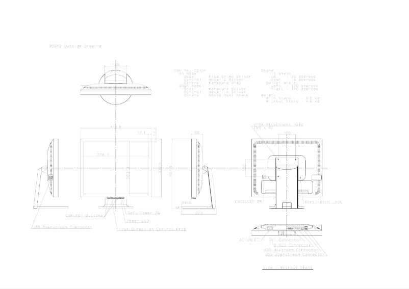 Imagen de la primera página del manual del dispositivo MultiSync 90GX2