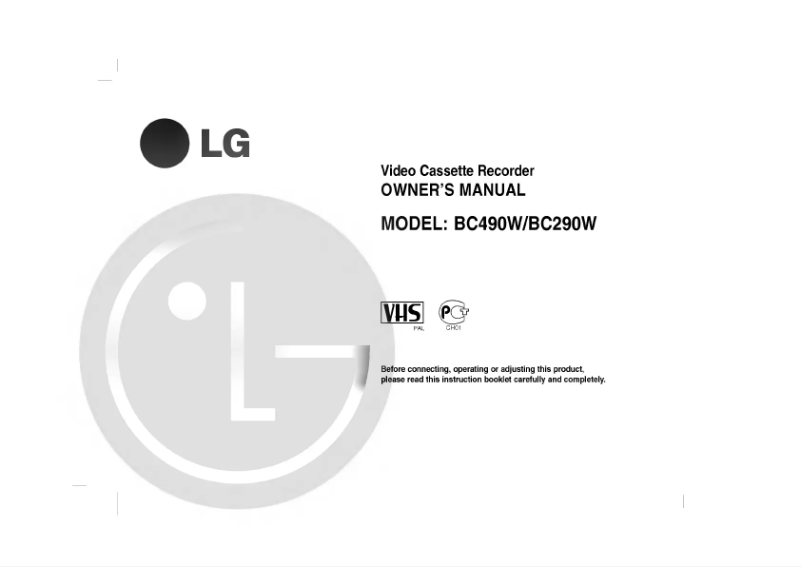 Page 1 de la notice Manuel utilisateur LG BC490W