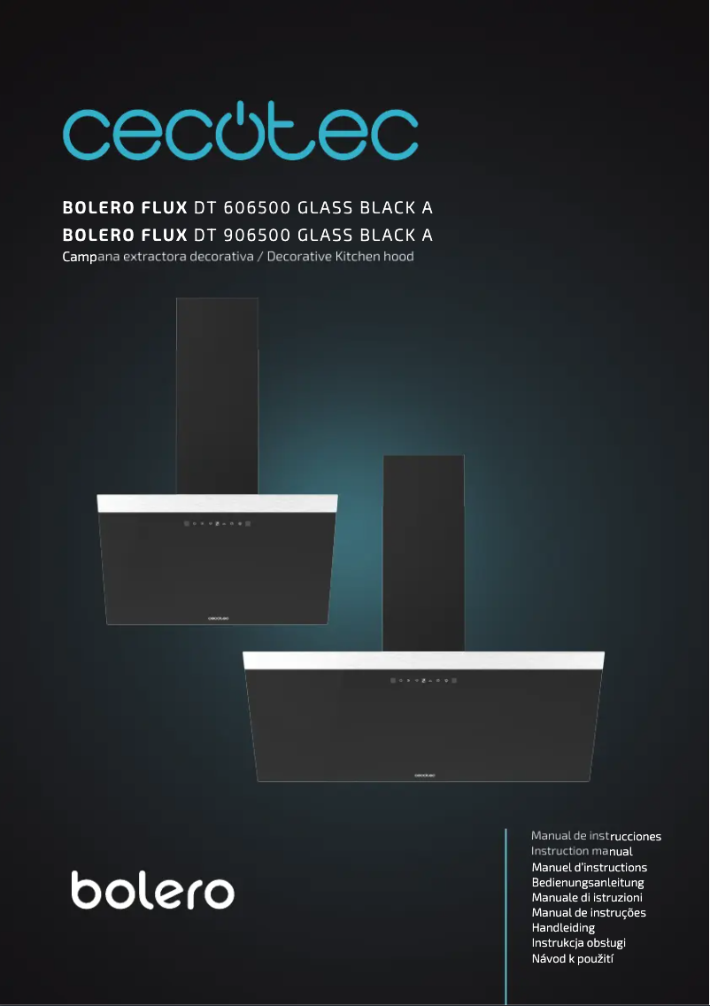Page 1 de la notice Manuel utilisateur Cecotec Bolero Flux DT 906500