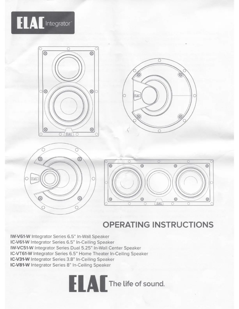 Página 1 del manual Manual de instrucciones ELAC IW-VC51-W