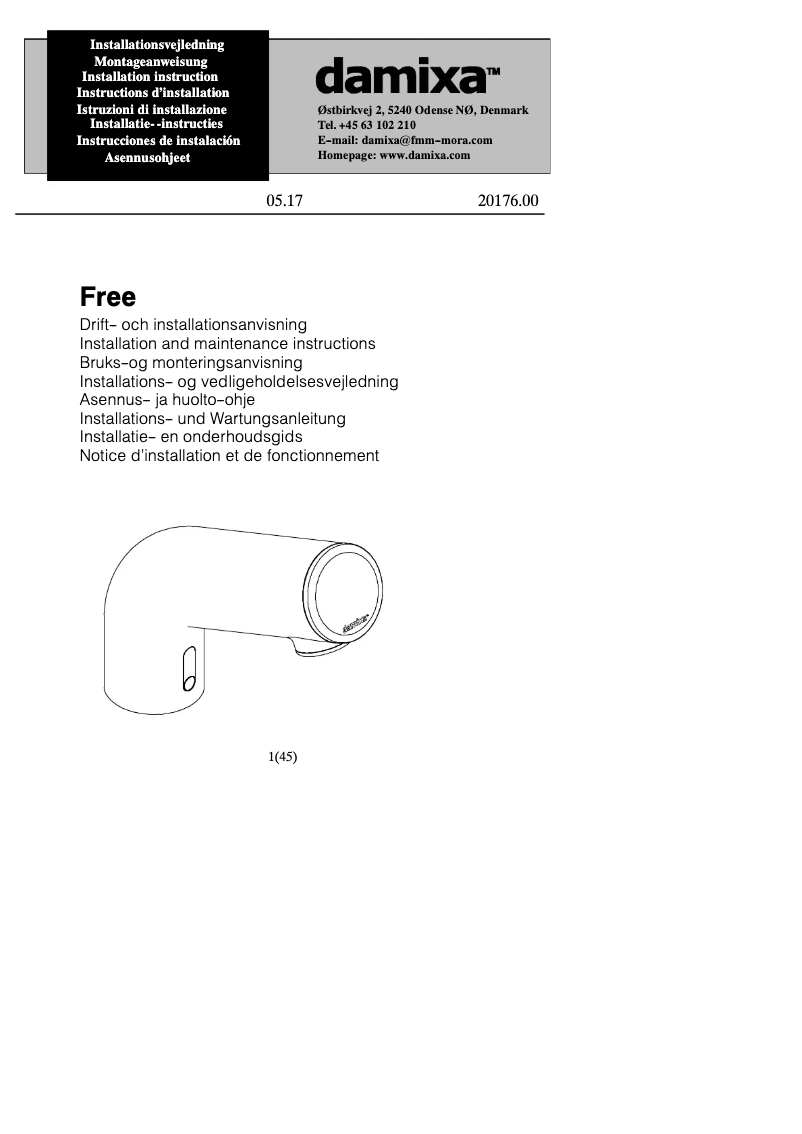 Page n°1 - Manuel utilisateur Damixa 2802000
