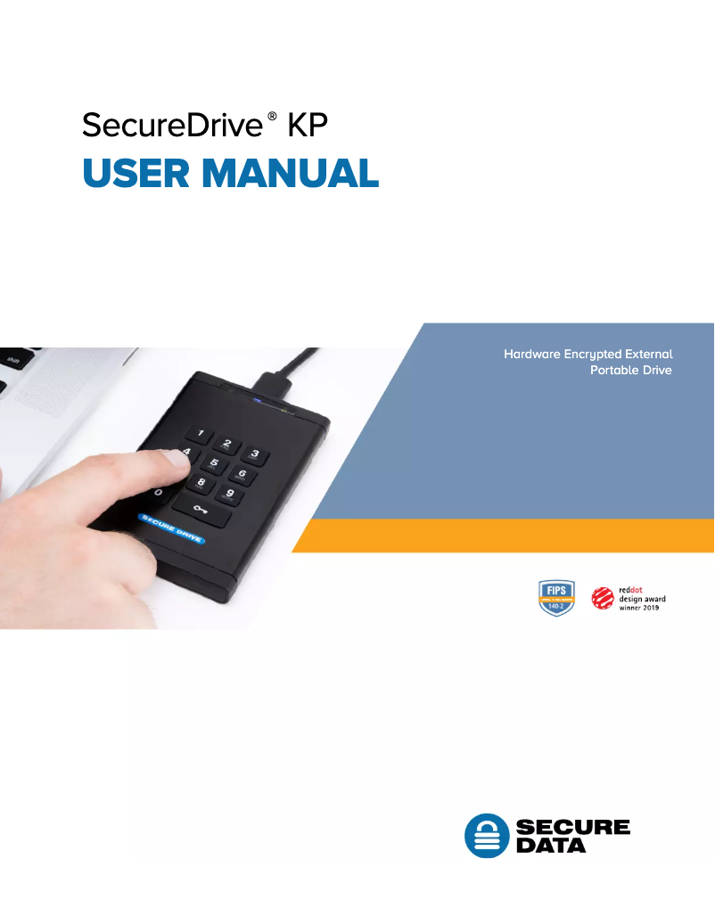 Page n°1 - Manuel utilisateur SecureData SecureDrive KP