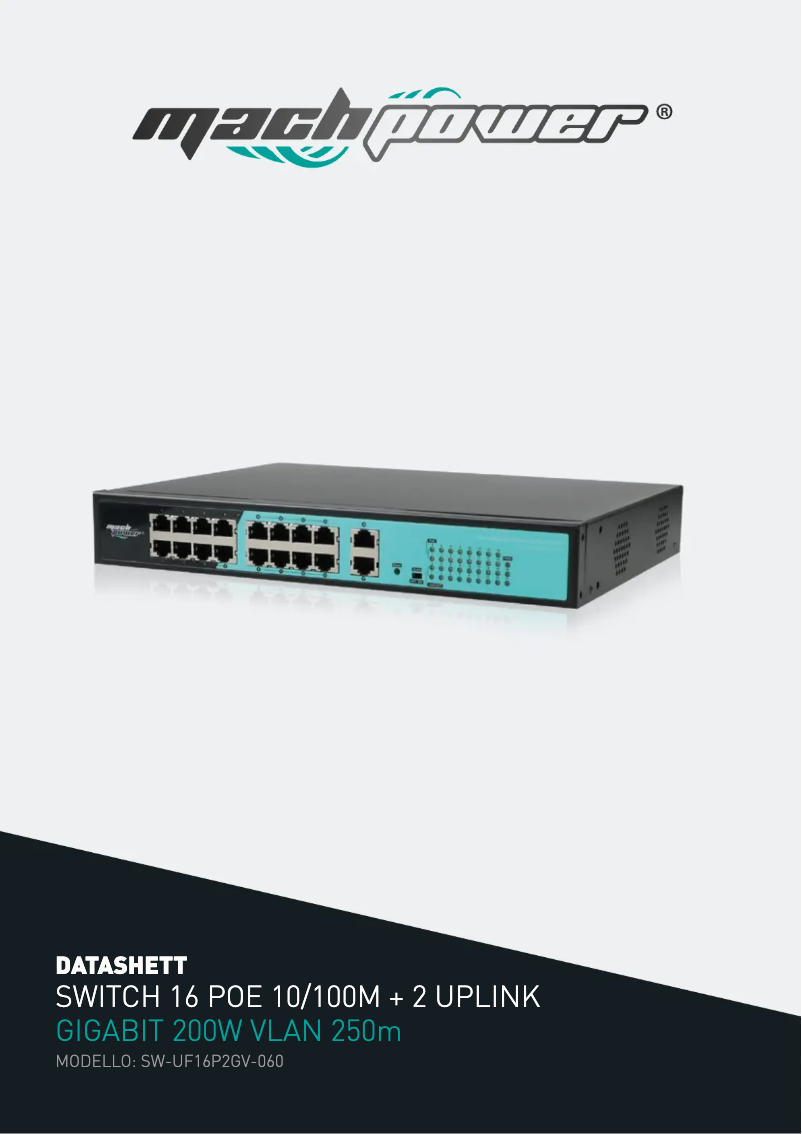 Page 1 de la notice Fiche technique Mach Power SW-UF16P2GV-060