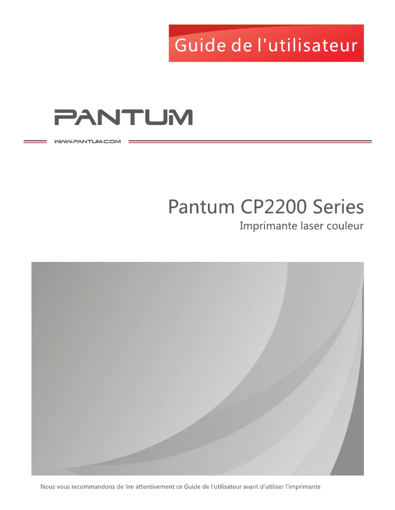 Page n°1 - Manuel utilisateur Pantum CP2200DW