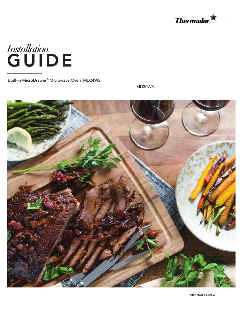 Page n°1 - Guide d'installation Thermador MD30WS