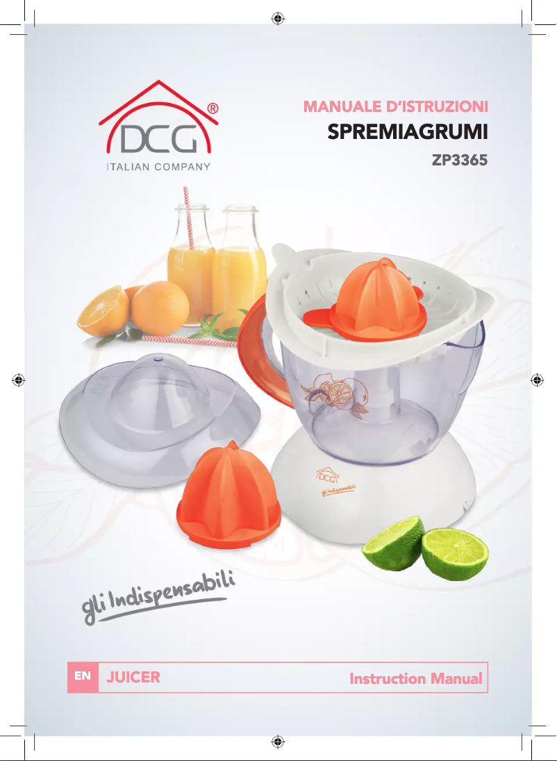 Page n°1 - Manuel utilisateur DCG ZP3365