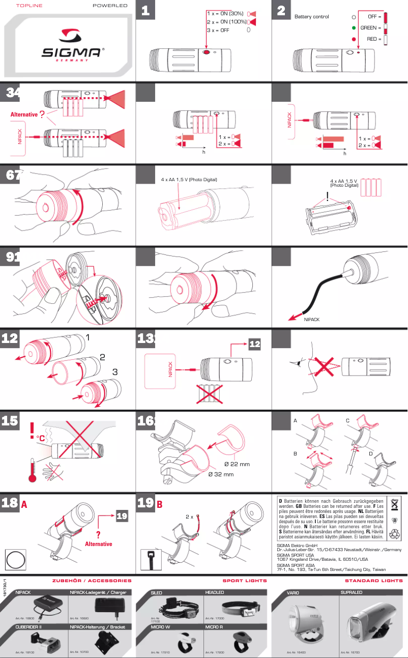 Image de la première page du manuel de l'appareil POWERLED