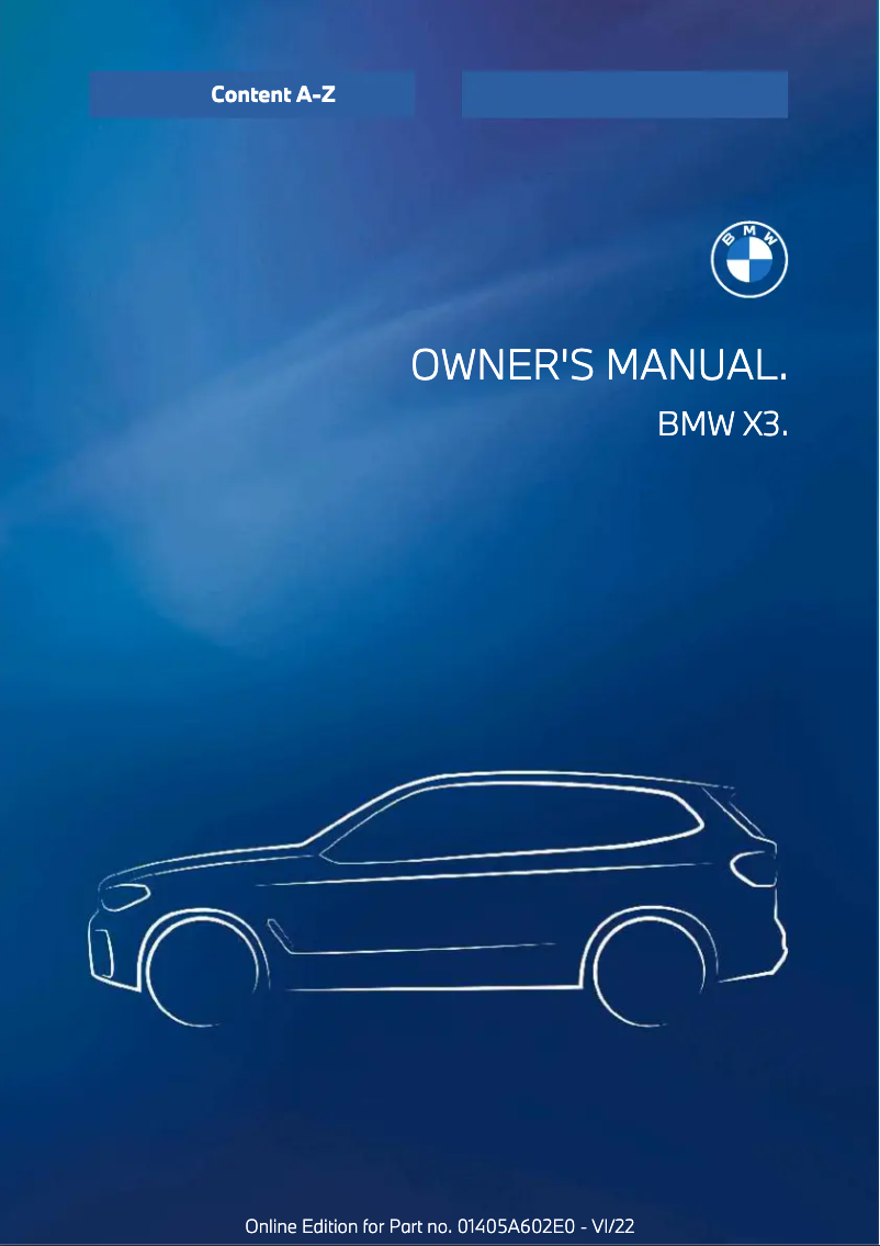 Page 1 de la notice Manuel utilisateur BMW X3 (2023)