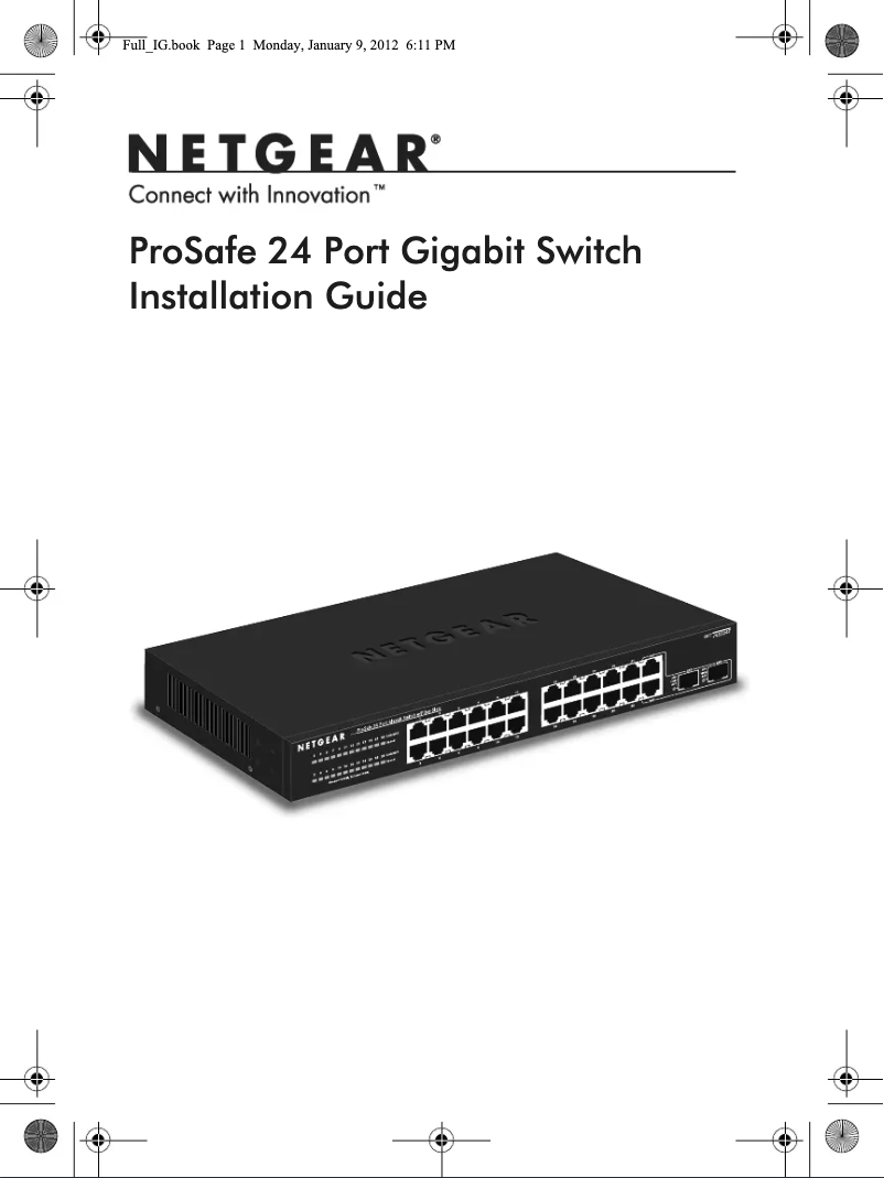 Page n°1 - Guide d'installation Netgear ProSafe JGS524F