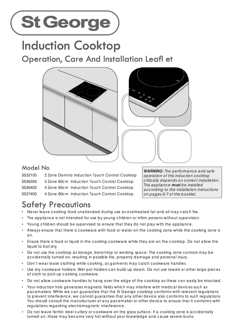 Image de la première page du manuel de l'appareil 5536300