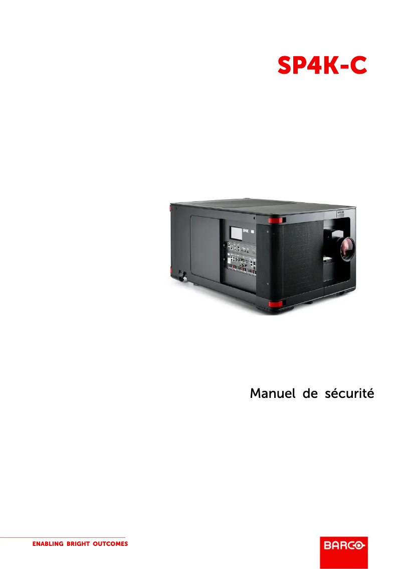 Page 1 de la notice Manuel utilisateur Barco SP4K-13HC