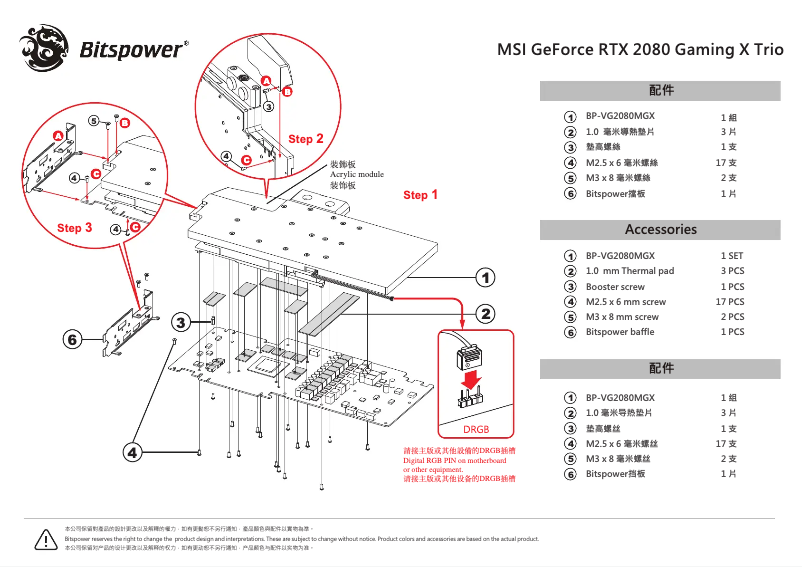 Image de la première page du manuel de l'appareil BP-VG2080MGX