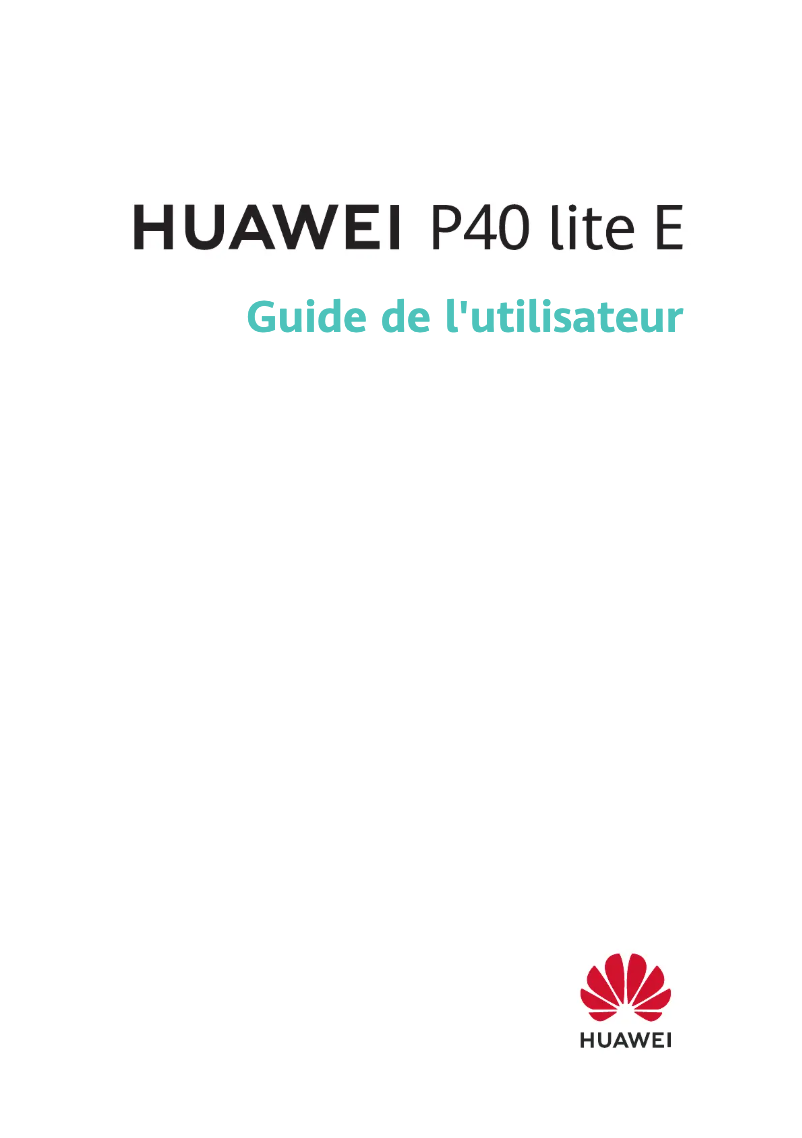 Page n°1 - Manuel utilisateur Huawei P40 Lite E