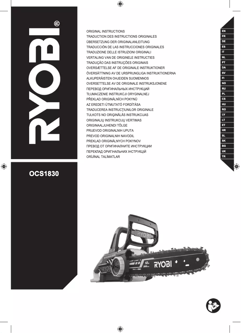 Page n°1 - Manuel utilisateur RYOBI One+ OCS1830