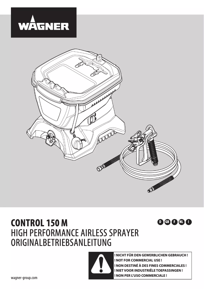 Page 1 de la notice Manuel utilisateur Wagner SprayTech Control 150 M