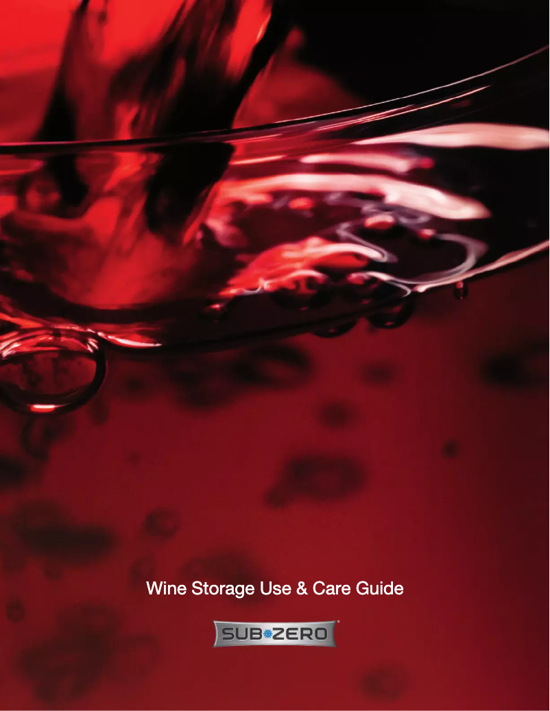Page 1 de la notice Manuel d'utilisation et d'entretien Sub-Zero UW24SPHRH