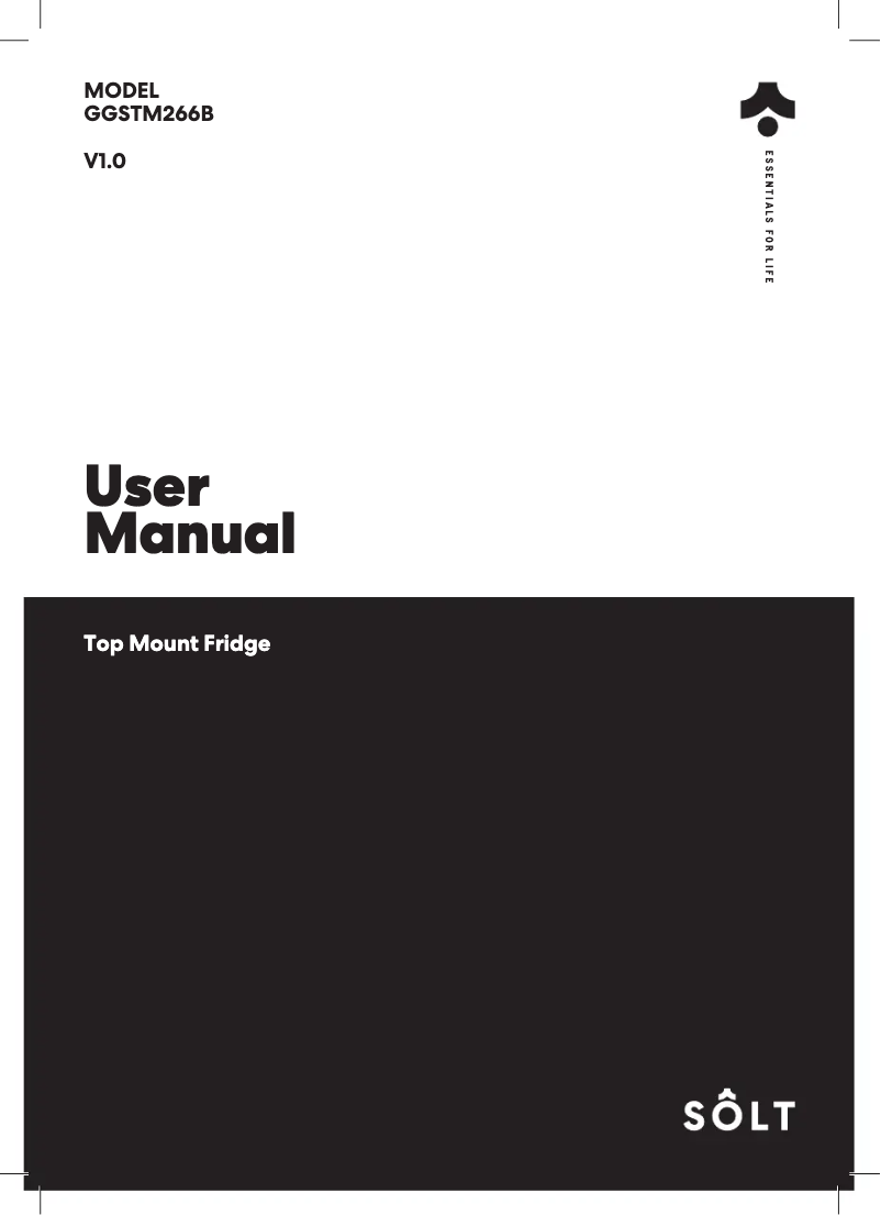 Page n°1 - Manuel utilisateur Sôlt GGSTM266B