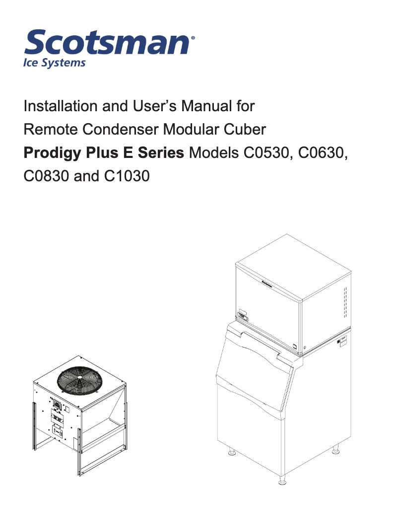 Page n°1 - Manuel utilisateur Scotsman C1030SR-32