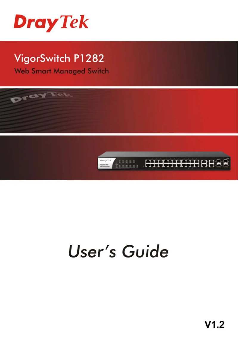 Image de la première page du manuel de l'appareil VigorSwitch P1282