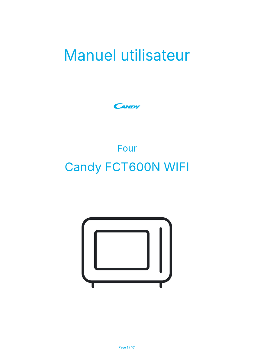 Page n°1 - Manuel utilisateur Candy FCT600N WIFI