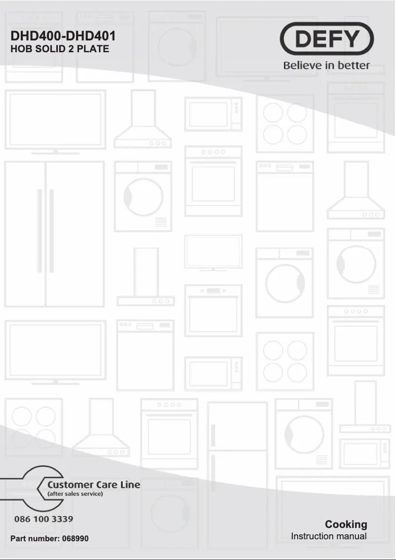 Page 1 de la notice Manuel utilisateur Defy DHD401