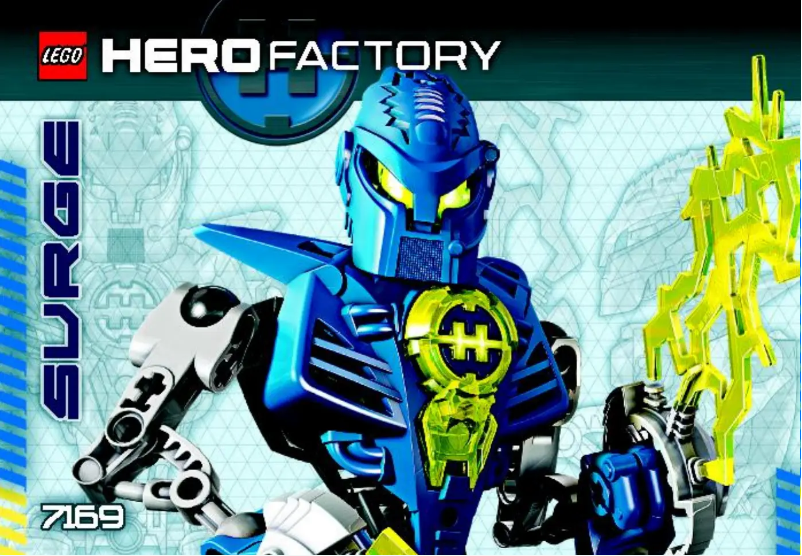First page image of the manual for Hero Factory 7169