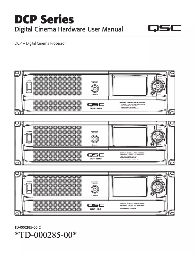 Page 1 de la notice Manuel utilisateur QSC DCP 100