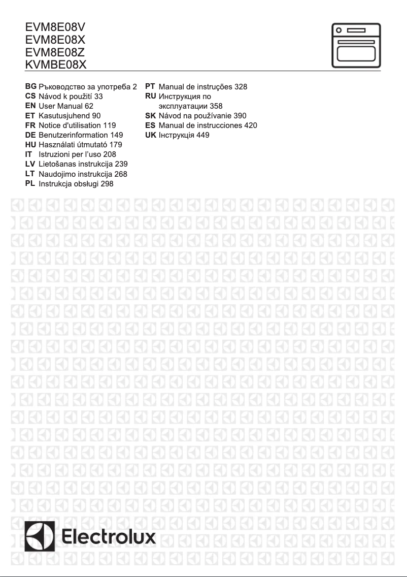 Page 1 de la notice Manuel utilisateur Electrolux EVM8E08V