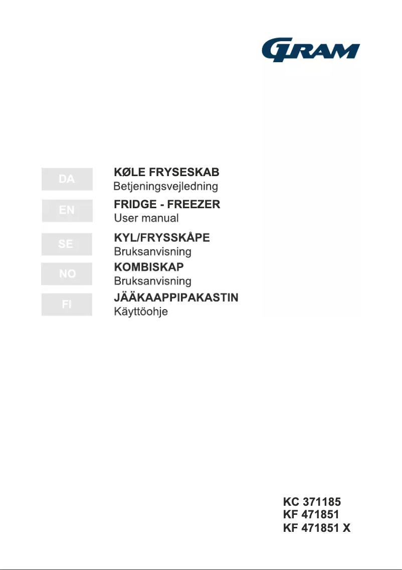 Página 1 del manual Manual de usuario Gram KF 471851 X
