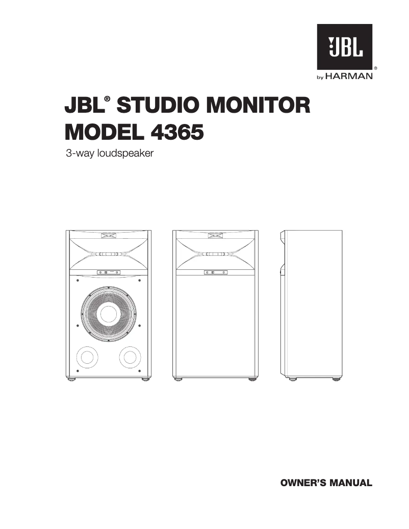 Page n°1 - Manuel utilisateur JBL 4365