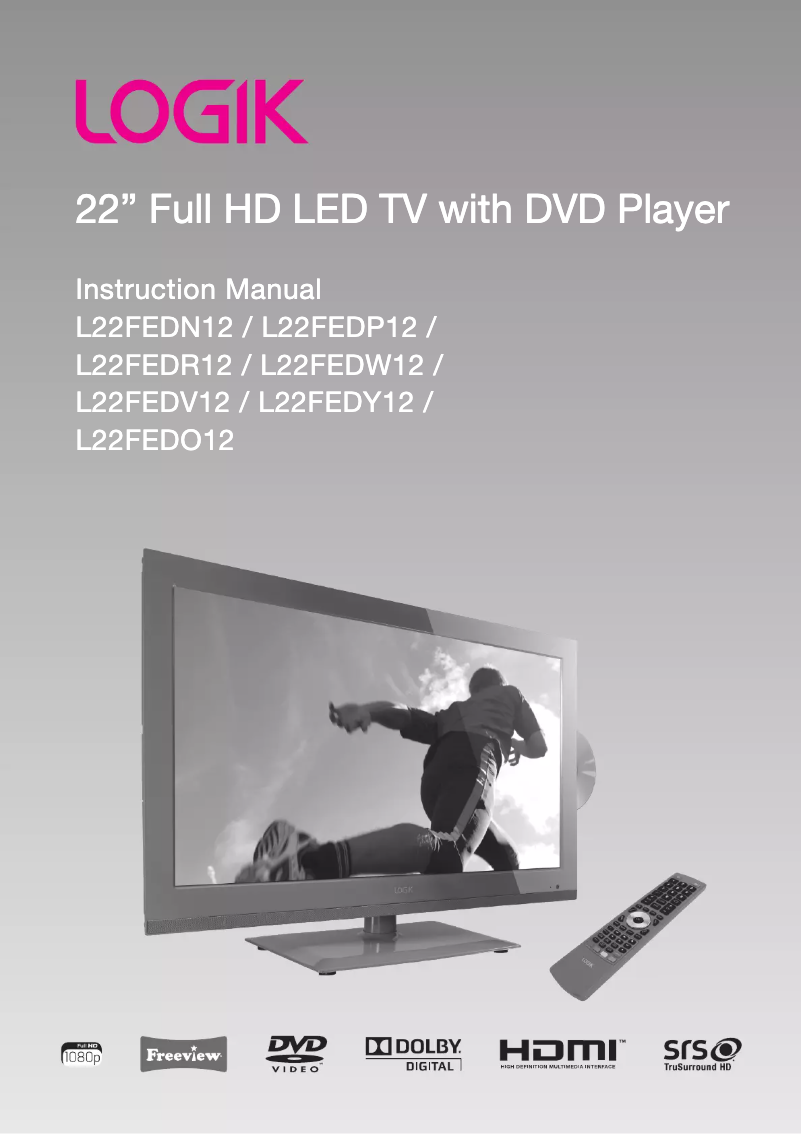 Page 1 de la notice Manuel utilisateur Logik L22FEDO12
