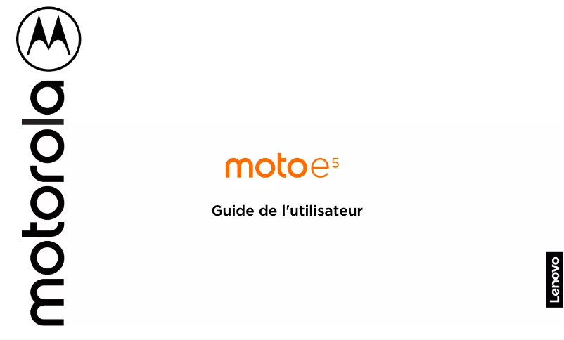 Image de la première page du manuel de l'appareil Moto E5