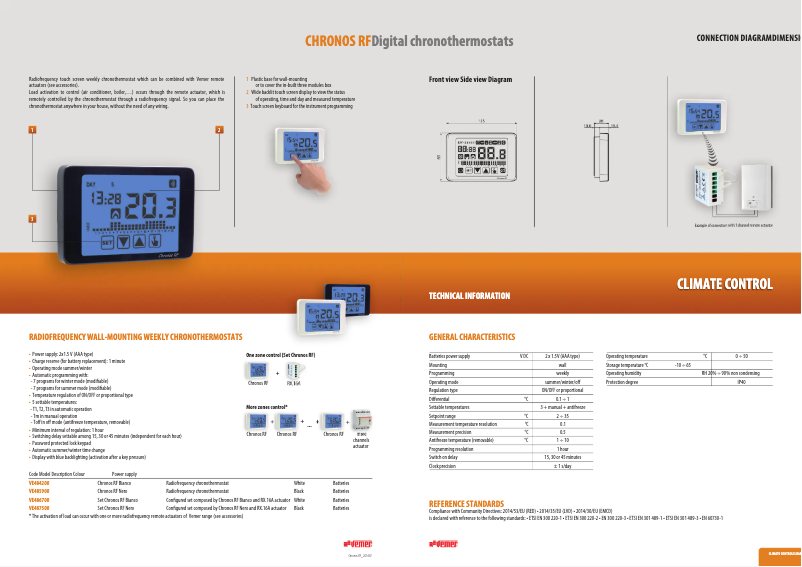 Image de la première page du manuel de l'appareil Chronos RF