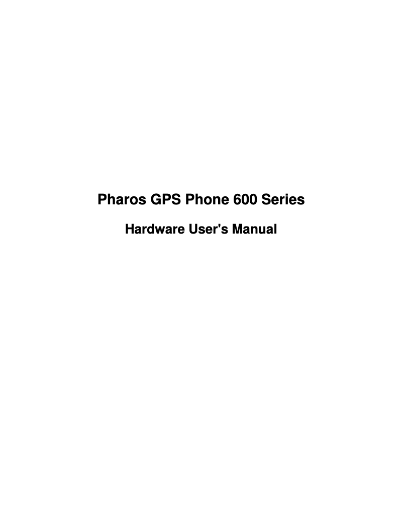 Page 1 de la notice Manuel utilisateur Pharos PTL600E